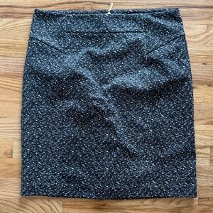 Michael Kors Black and White Speckled Pencil Skirt